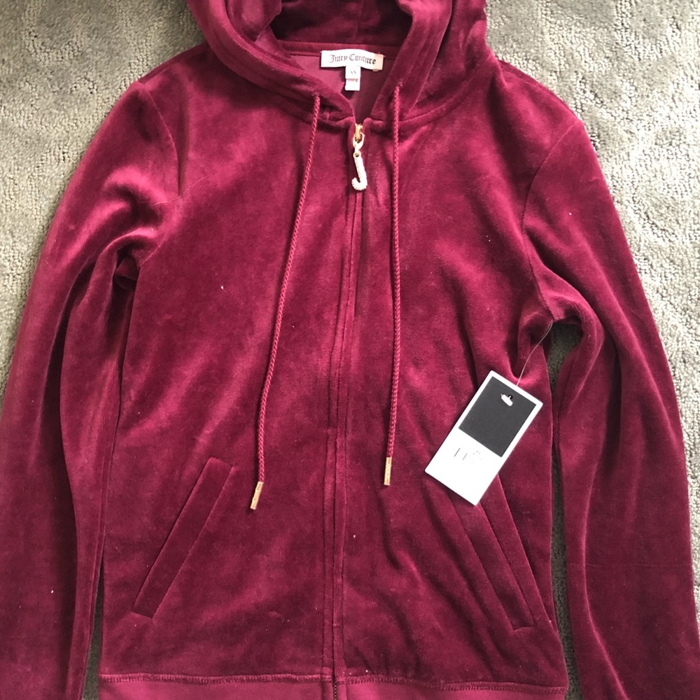 Juicy couture gold + rhinestone hoodie size xs